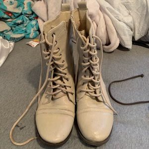 Cream Boots